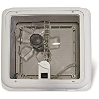 FIAMMA - Claraboya Turbo 28 Fiamma cúpula Blanco 28x28 con Ventilador Mosquitero Camper - 75098.10